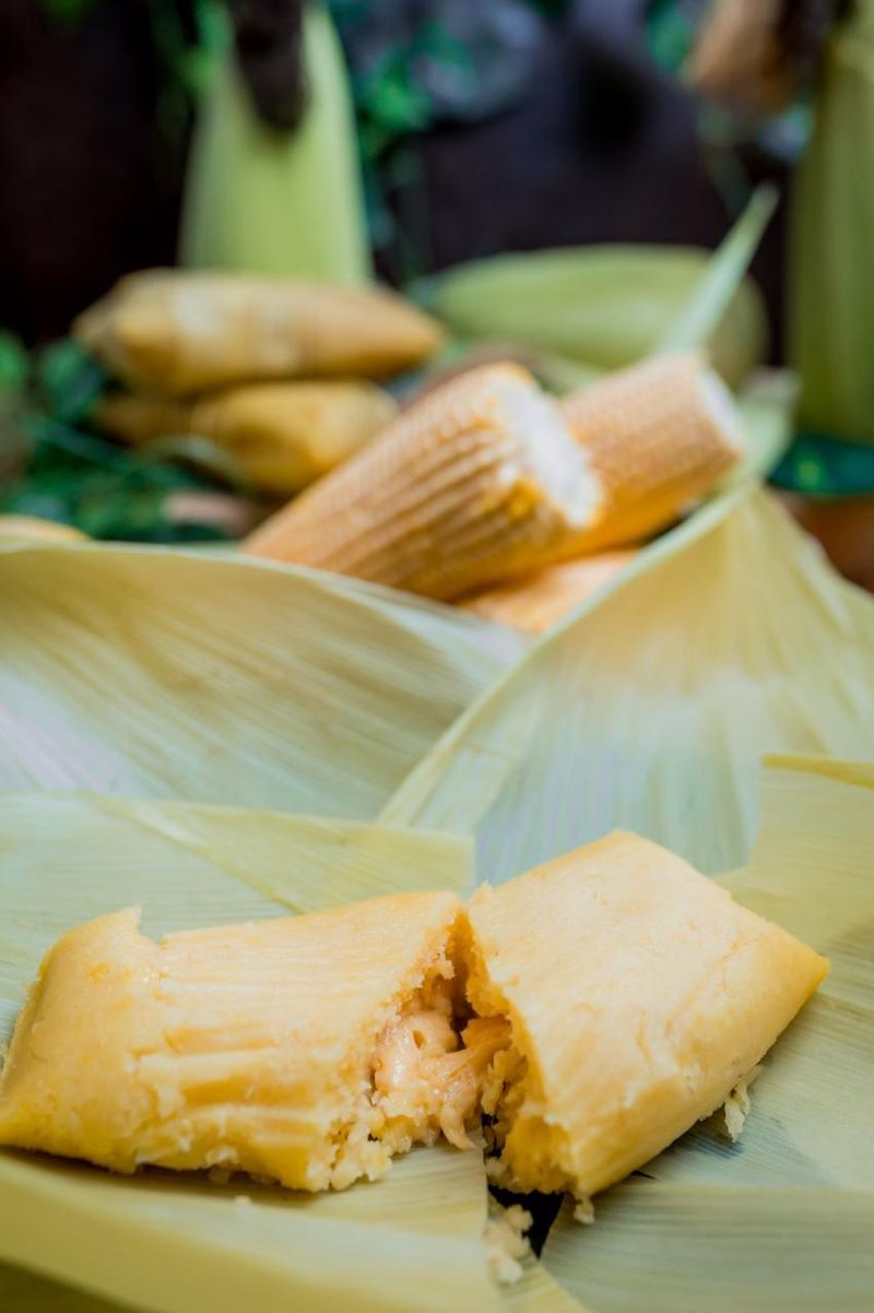 Pamonha salgada com queijo